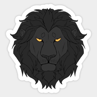 Black Lion Sticker